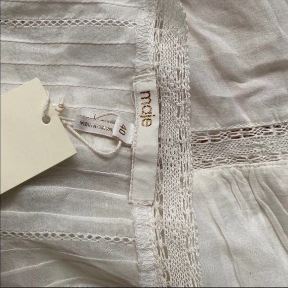 Maje NWT Ival Lace Boho Romper Size 40 - Picture 7 of 12